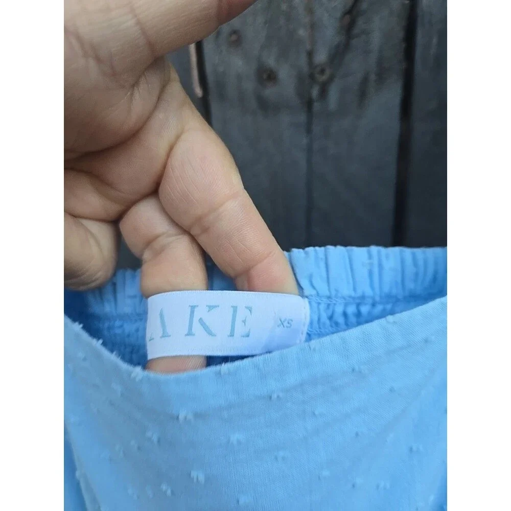 Lake Lolly Dress in Morning Blue Swiss Dot Size XS Midi length - Picture 5 of 9